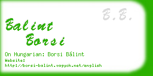 balint borsi business card