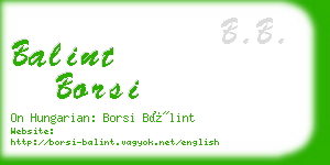 balint borsi business card